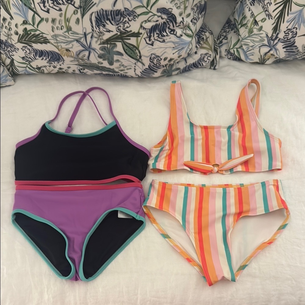 Bundle- 2 Old Navy Girls Medium Bikinis EUC